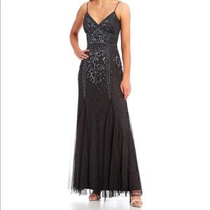 Dillards “Jump” | 4 | NWT Grey Beaded Formal Gown
